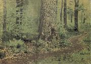 Levitan, Isaak Away in the foliage forest fern USA oil painting artist